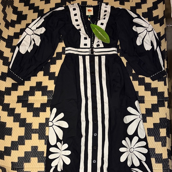 NWT FARM Rio Black Nature Maxi Dress Sz XXS - Picture 2 of 11